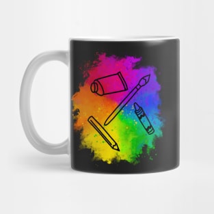 Colorful Art Supplies Mug